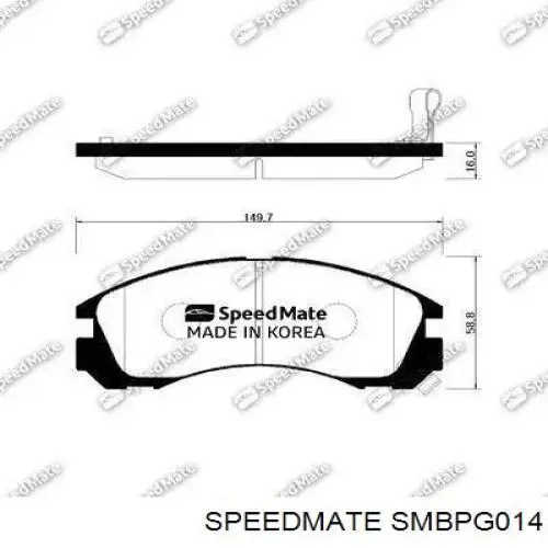 Гальмівні колодки Speedmate SMBPG014 ціна, від 18.02 USD