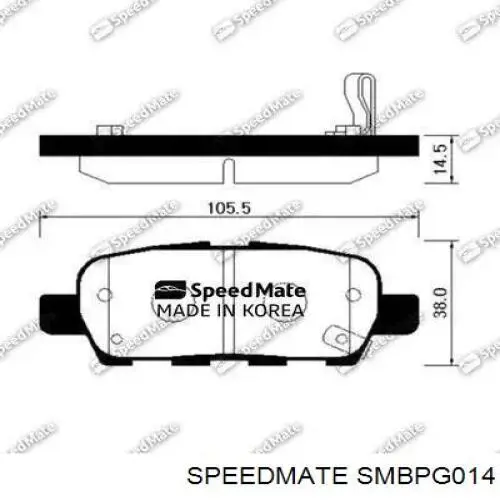 Купити SMBPG014 Speedmate Колодки гальмівні передні, дискові