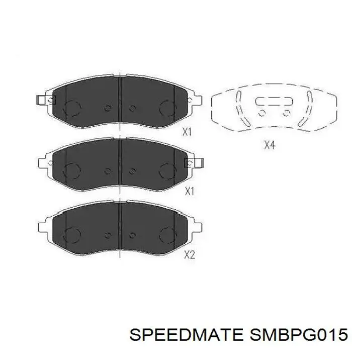 SMBPG015 Speedmate Колодки гальмівні задні, дискові