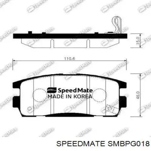 Купити SMBPG018 Speedmate Задні колодки