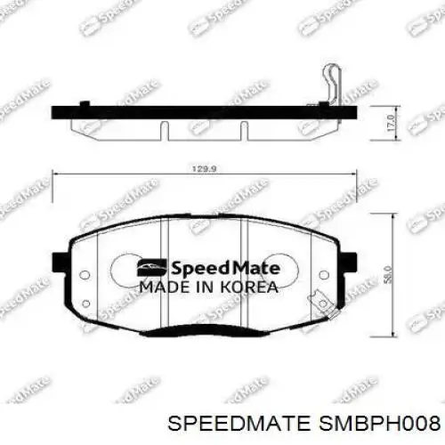 Задні гальмівні колодки SMBPH008 Speedmate