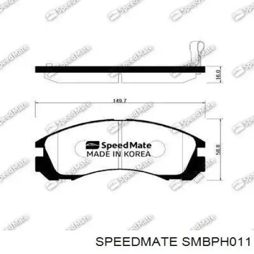 Гальмівні колодки Speedmate SMBPH011 ціна, від 15.31 USD