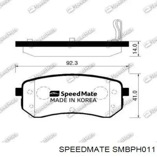 Купити SMBPH011 Speedmate Колодки гальмівні передні, дискові