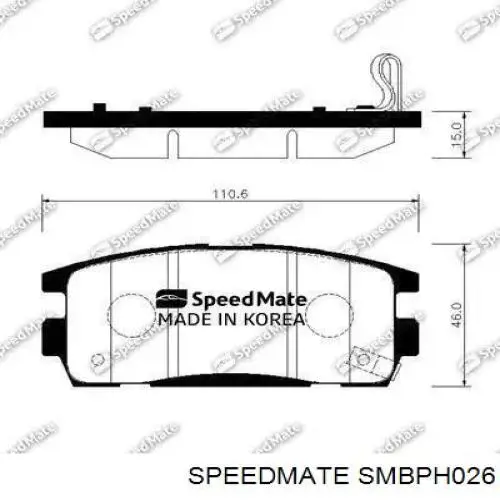 Гальмівні колодки Speedmate SMBPH026 ціна, від 18.53 USD
