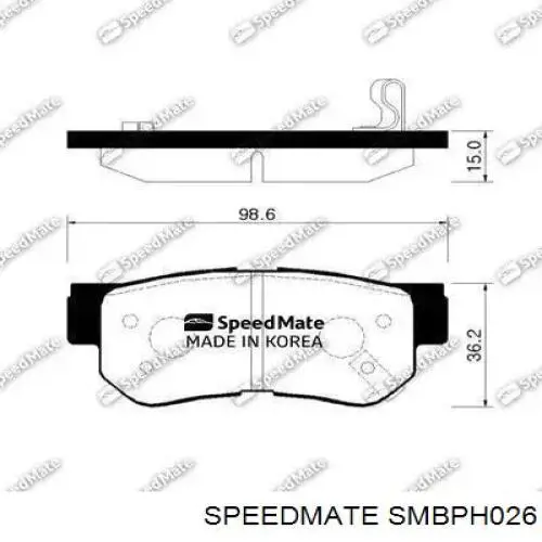 Купити SMBPH026 Speedmate Колодки гальмівні передні, дискові