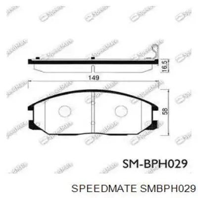 Колодки гальмівні передні, дискові SMBPH029 Speedmate