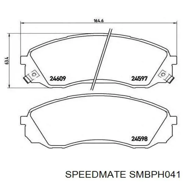 Гальмівні колодки Speedmate SMBPH041 ціна, від 30.41 USD