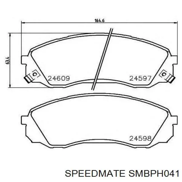 Купити SMBPH041 Speedmate Колодки гальмівні передні, дискові