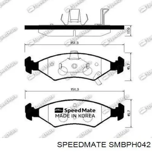 Купити SMBPH042 Speedmate Задні колодки