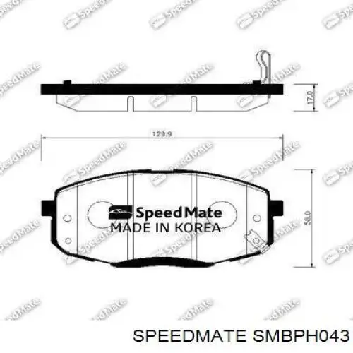 Гальмівні колодки Speedmate SMBPH043 ціна, від 17.42 USD