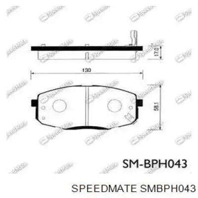 SMBPH043 Speedmate Передні гальмівні колодки