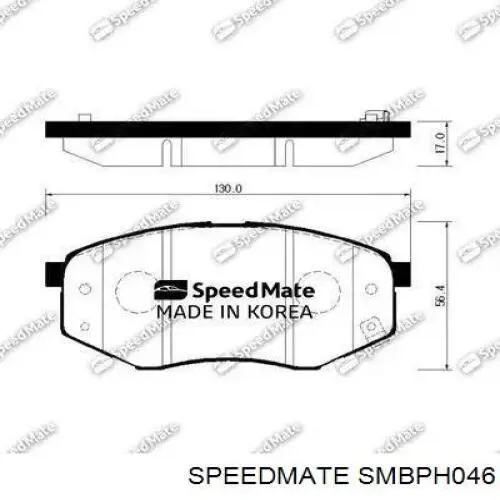 Купити SMBPH046 Speedmate Колодки гальмівні передні, дискові