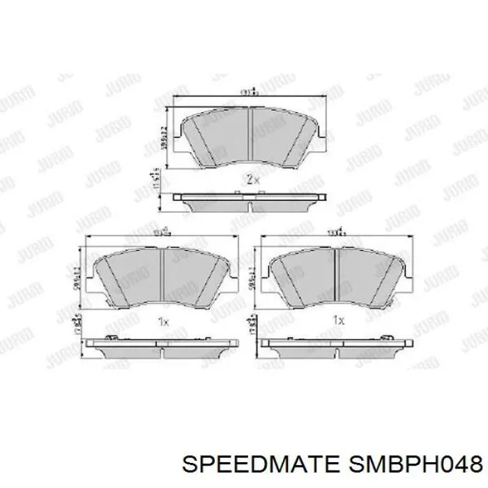 Тормозні колодки Speedmate SMBPH048