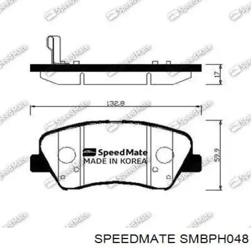 SMBPH048 Speedmate Передні гальмівні колодки