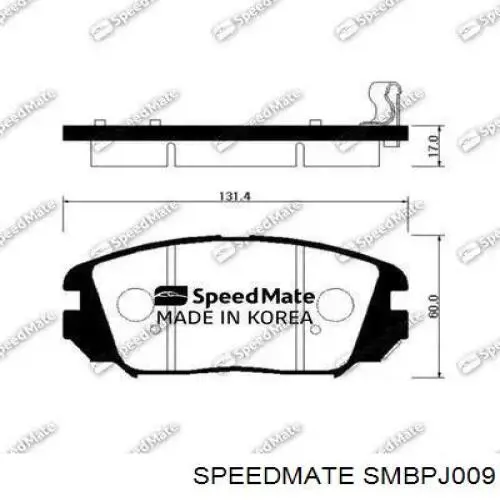SMBPJ009 Speedmate Передні гальмівні колодки