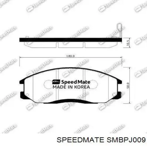 Гальмівні колодки Speedmate SMBPJ009 ціна, від 28.64 USD