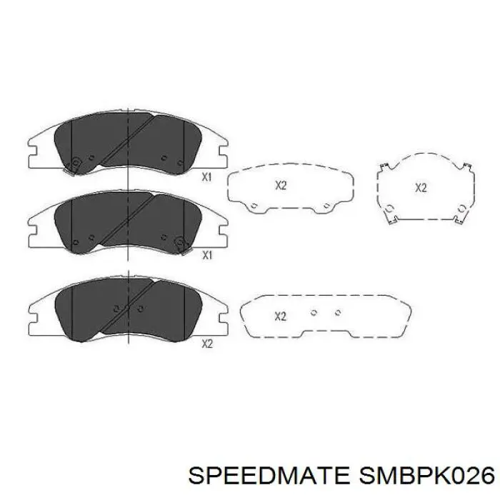 Передні тормозні колодки SMBPK026 Speedmate