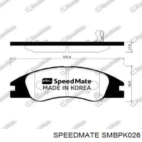 SMBPK026 Speedmate Передні гальмівні колодки