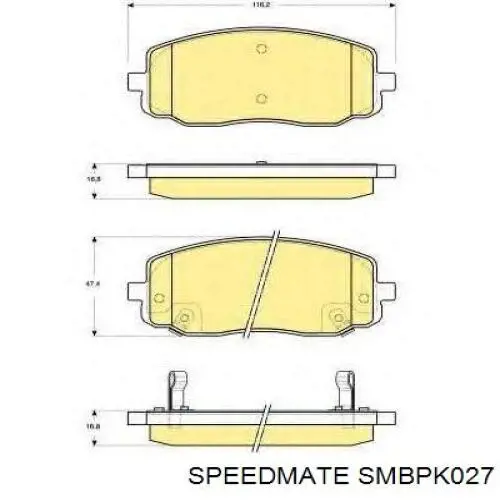Передні тормозні колодки SMBPK027 Speedmate