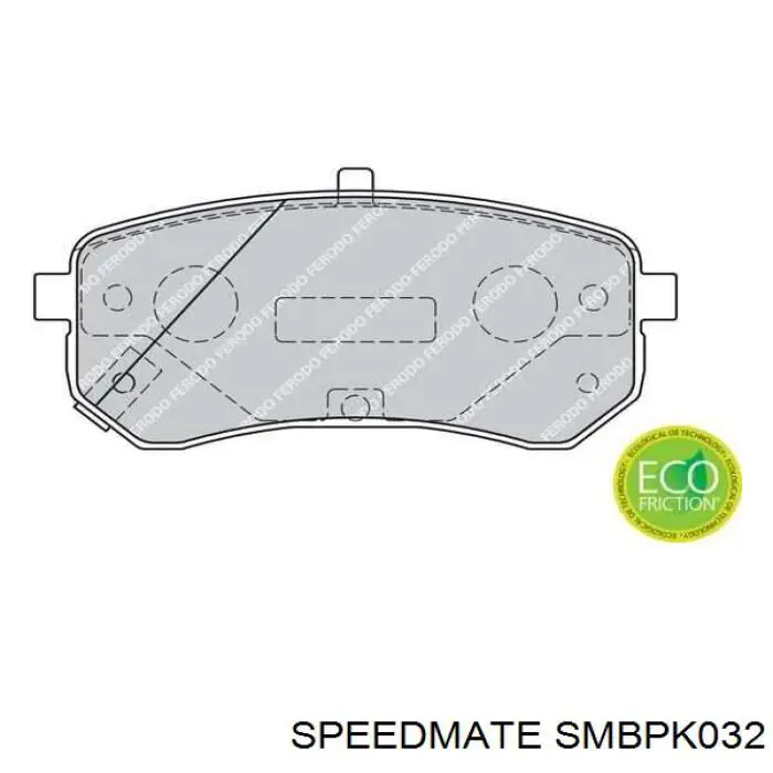 SMBPK032 Speedmate Колодки гальмівні задні, дискові