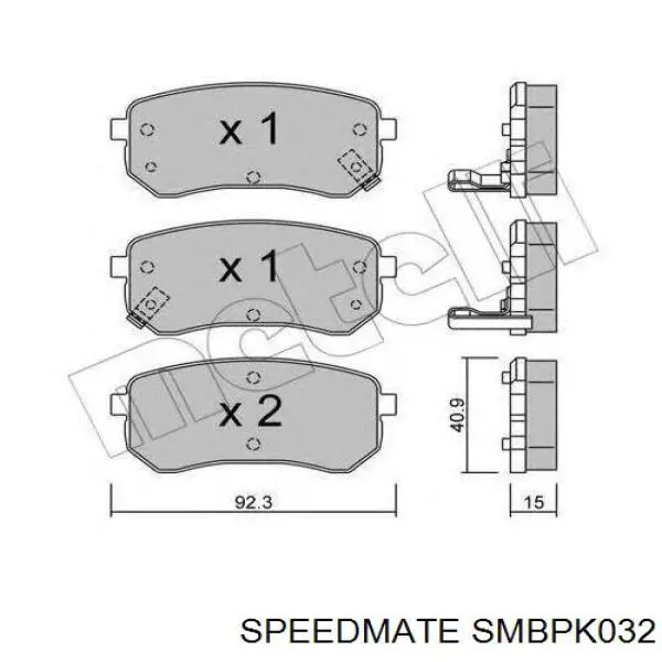 Купити SMBPK032 Speedmate Задні колодки