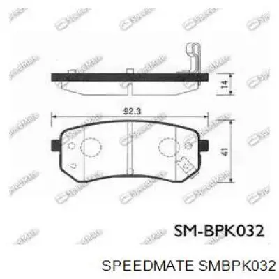 SMBPK032 Speedmate колодки гальмові задні, дискові