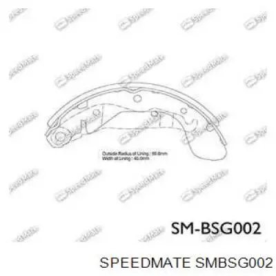 Купити SMBSG002 Speedmate Колодки гальмові задні, барабанні