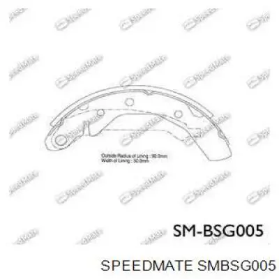 Колодки гальмові задні, барабанні Speedmate SMBSG005 ціна, від 14.49 USD