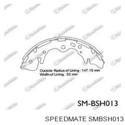 Колодки гальмові задні, барабанні SMBSH013 Speedmate