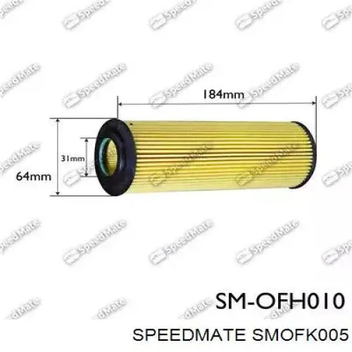 Масляний фільтр двигуна Speedmate SMOFK005 ціна, від 6.68 USD