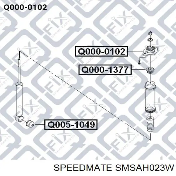 SMSAH023W Speedmate амортизатор передній, правий