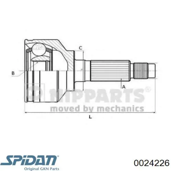 Купити 0024226 GKN-Spidan Шарнір приводу зовнішній