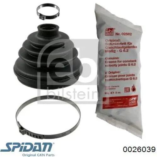 0026039 GKN-Spidan Пильник ШРУСа зовнішній, передній піввісі