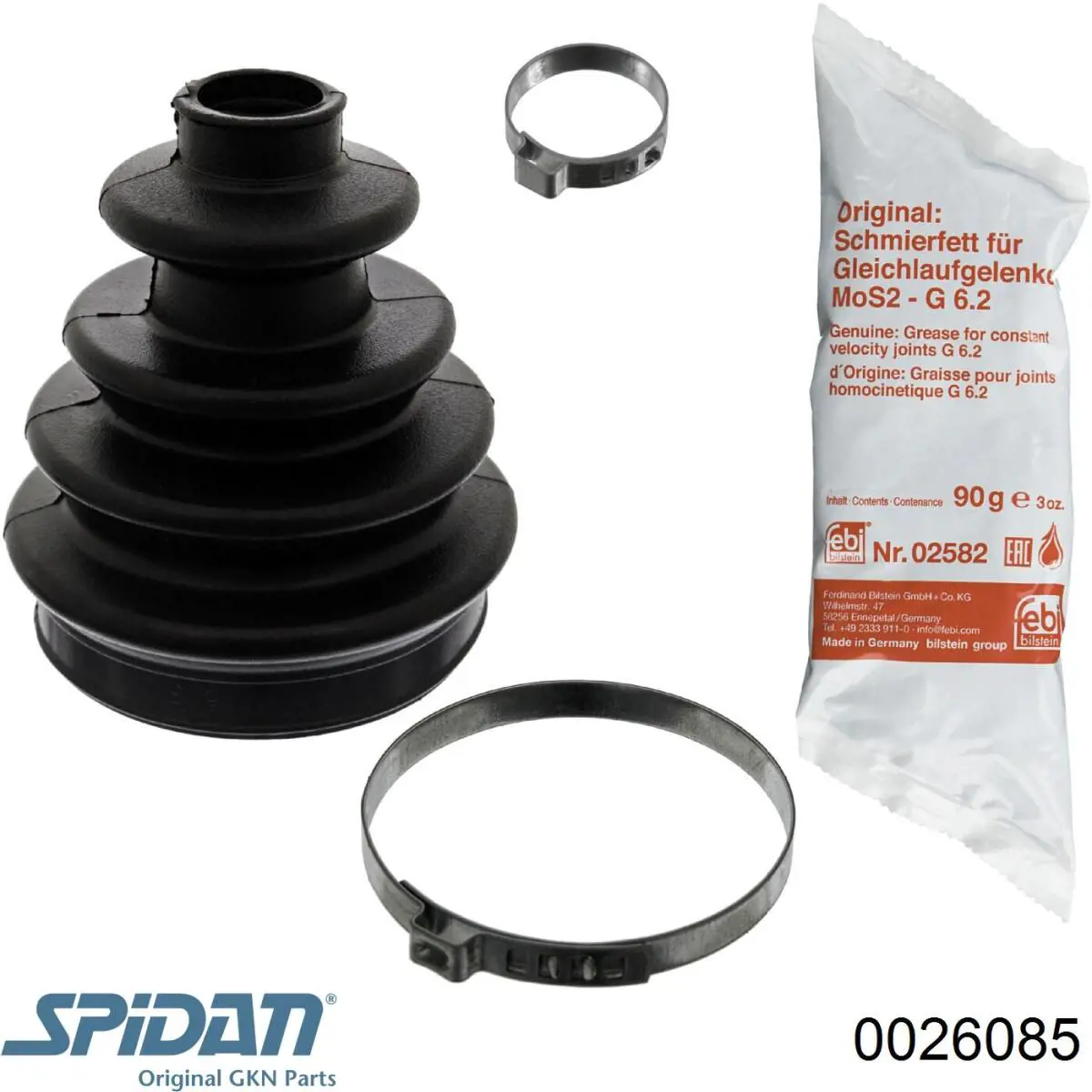 0026085 GKN-Spidan Пильник ШРКШ внутрішній, передній півосі