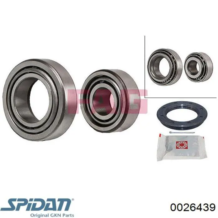 Підшипник маточини задньої GKN-Spidan 0026439 ціна, від 10.40 USD