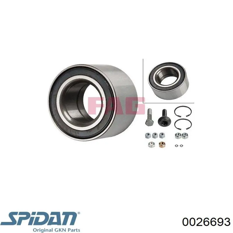 Підшипник маточини передньої 0026693 GKN-Spidan