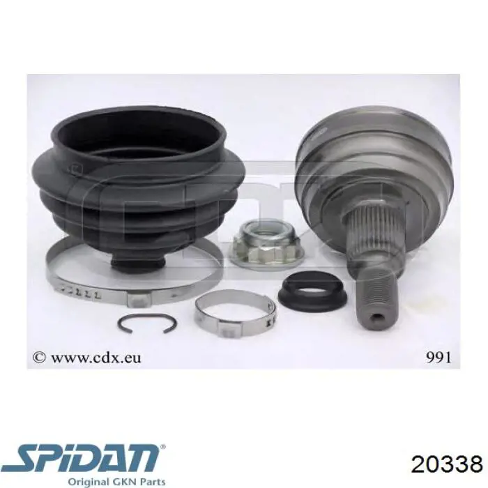 ШРУС зовнішній передній 20338 GKN-Spidan