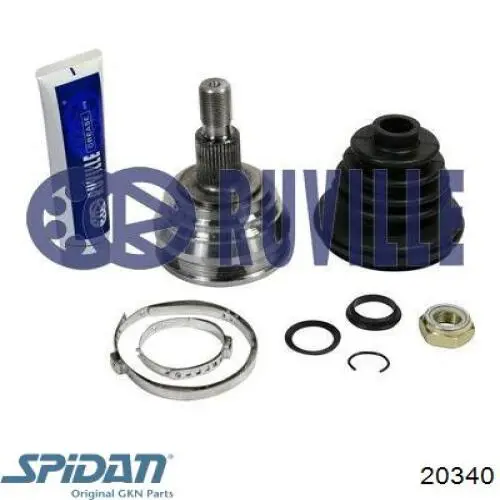 ШРУС зовнішній передній 20340 GKN-Spidan