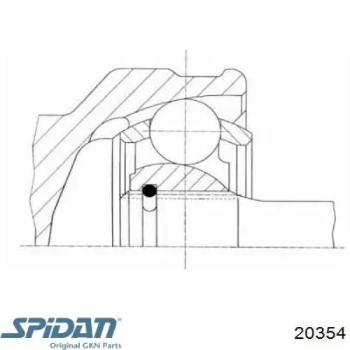 ШРУС зовнішній передній 20354 GKN-Spidan