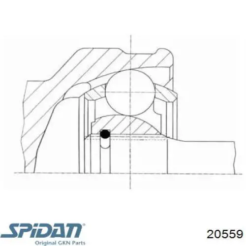 ШРУС зовнішній передній 20559 GKN-Spidan