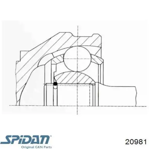 ШРУС зовнішній передній 20981 GKN-Spidan