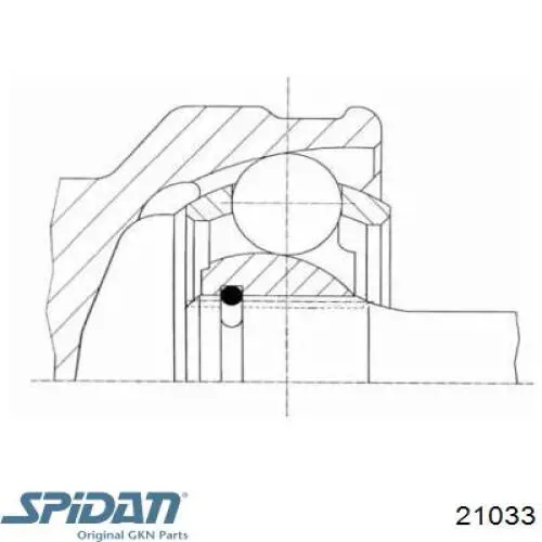 ШРУС зовнішній GKN-Spidan 21033