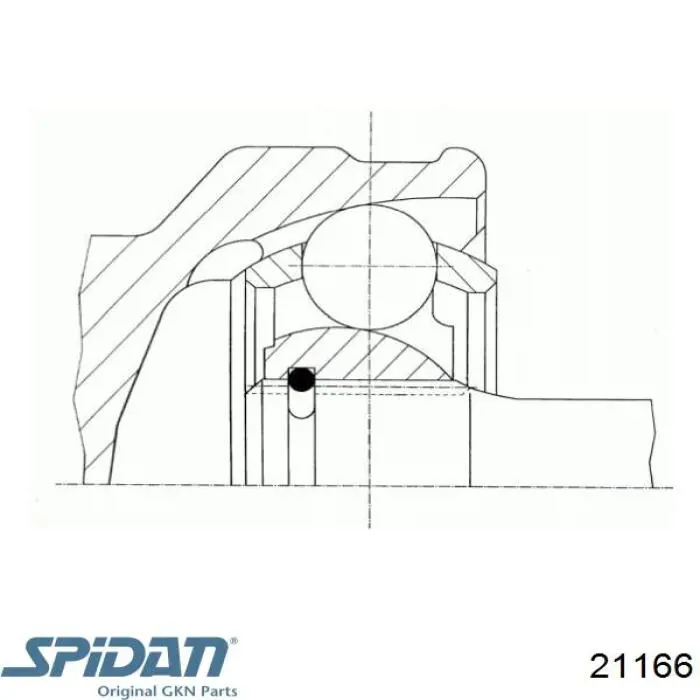 21166 GKN-Spidan шрус зовнішній передній