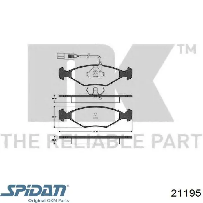 ШРУС зовнішній передній 21195 GKN-Spidan