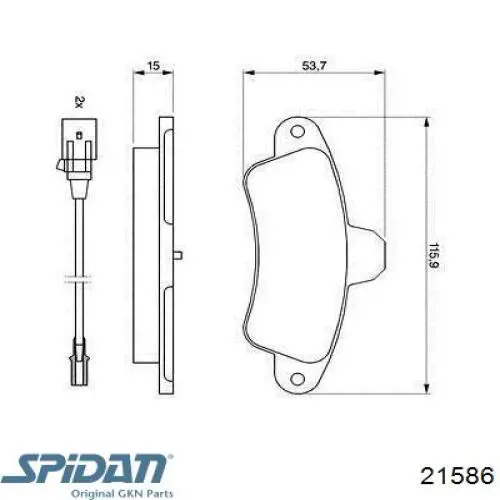 Купити 21586 GKN-Spidan Шарнір приводу зовнішній