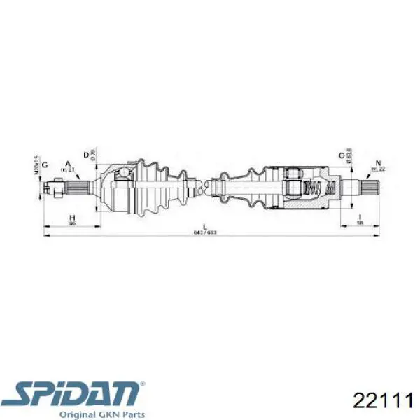 Піввісь передня ліва Trakmotive/Surtrack 300204