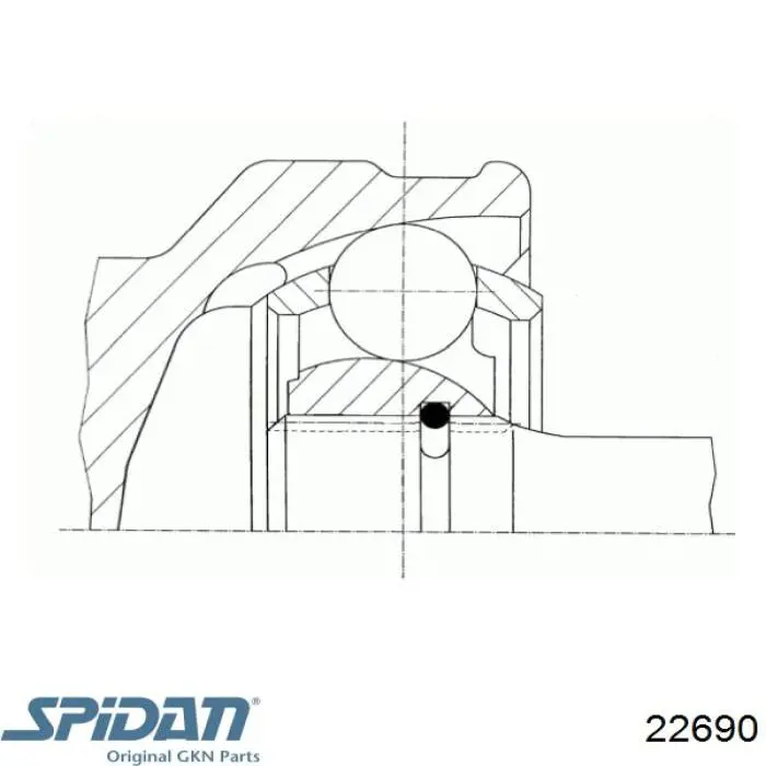 Купити 22690 GKN-Spidan Шарнір приводу зовнішній