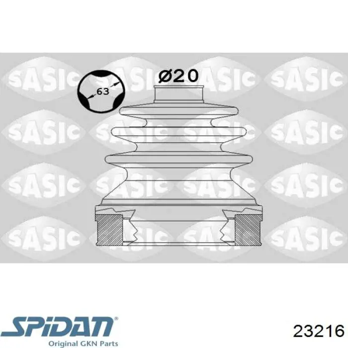 Купити 23216 GKN-Spidan Пильник шарніра кутових швидкостей внутрішній передній