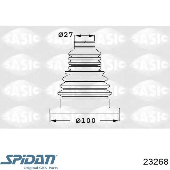 Пильник ШРКШа внутрішній, задньої піввісі 23268 GKN-Spidan