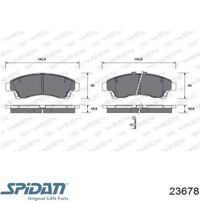 Купити 23678 GKN-Spidan Пильник шарніра кутових швидкостей внутрішній передній